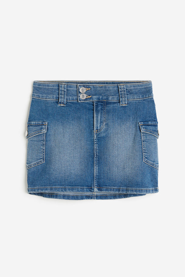 H&M Denim Rok - Low Waist Denimblauw