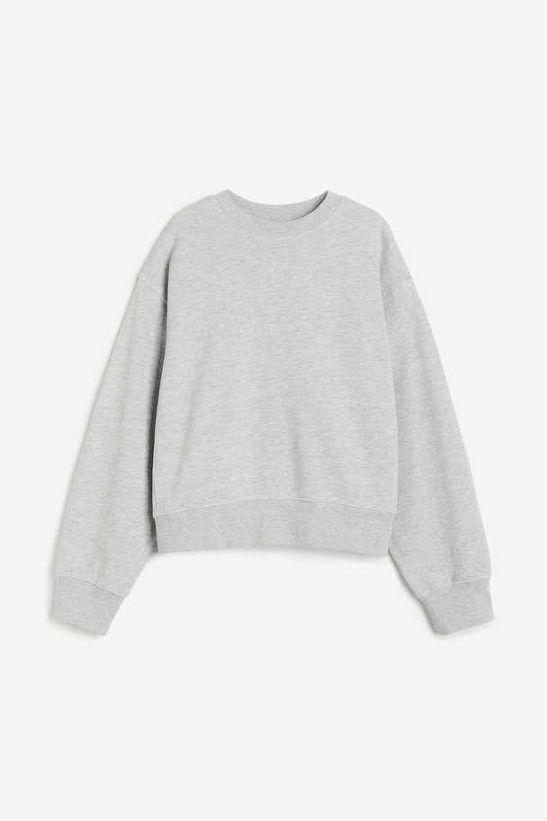 H&M Sweater Lichtgrijs Gemêleerd