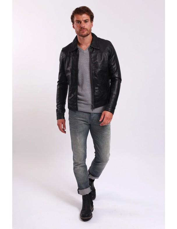 Le Temps des Cerises Leather Jacket Lughan