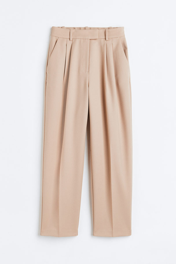 H&M Ankle-length Trousers Beige