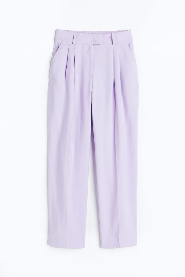H&M Ankle-length Trousers Light Purple