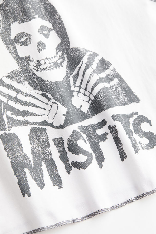 H&M Tanktop mit Print Weiß//Misfits