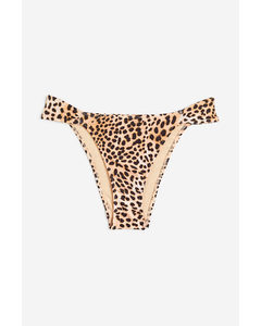 Tanga Bikini Bottoms Light Beige/leopard Print