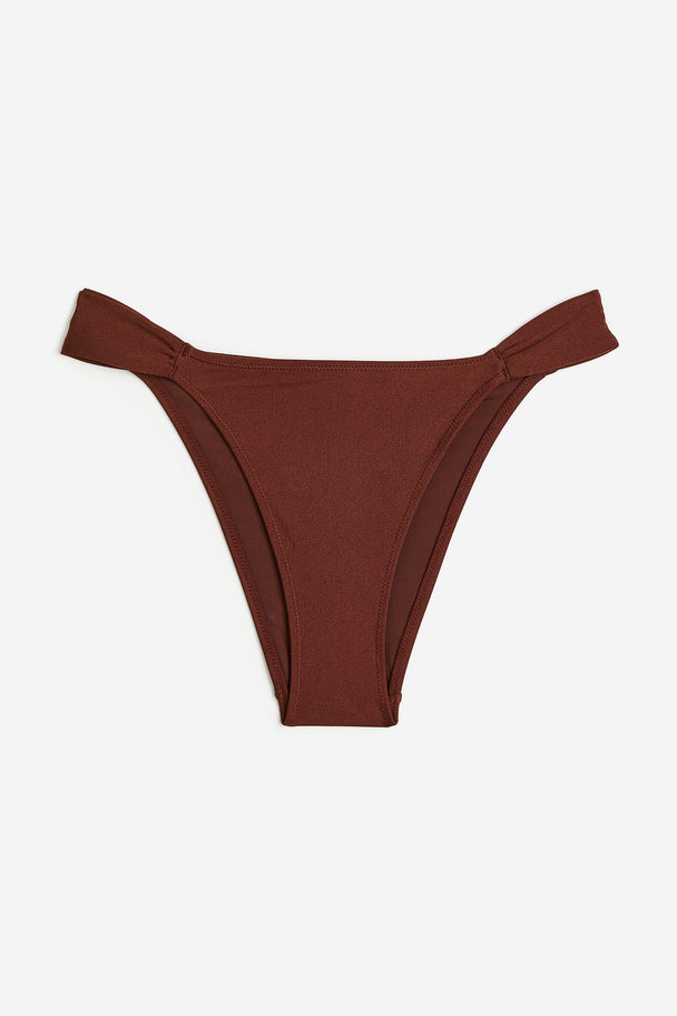 H&M Bikinihose Tanga Dunkelbraun