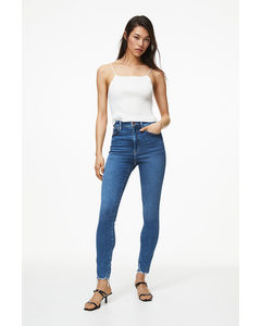 True To You Skinny Ultra High Ankle Jeans Denim Blue