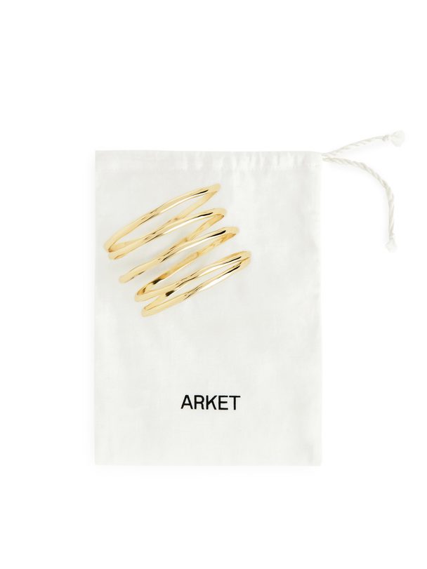 ARKET Wide Gold-plated Armlet Gold