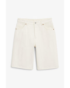 Bermuda Denim Shorts White