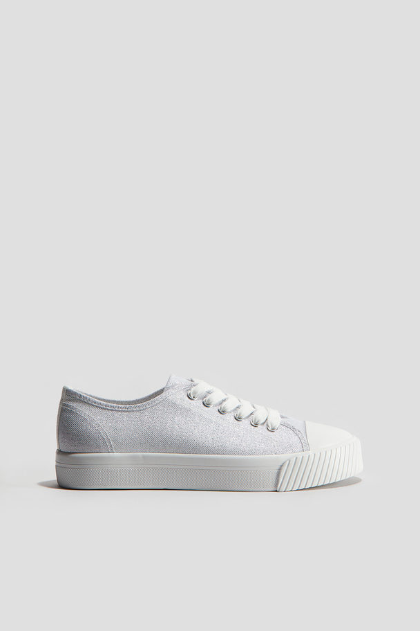 H&M Shimmering Trainers Silver-coloured