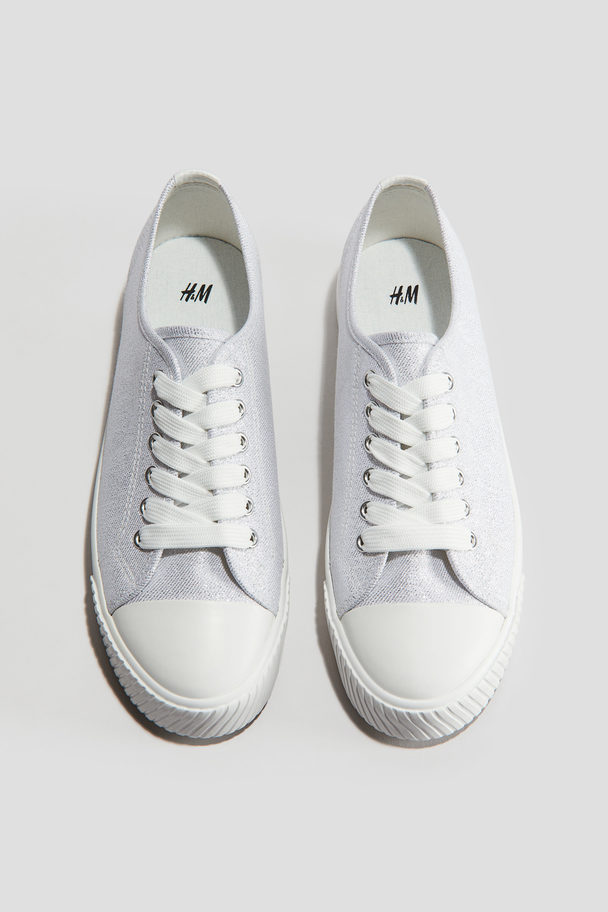 H&M Shimmering Trainers Silver-coloured