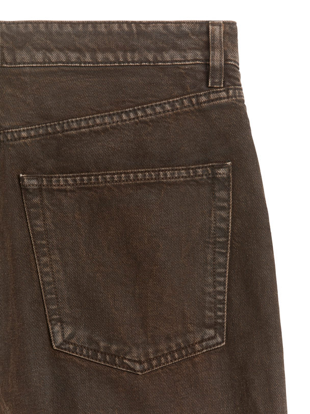 ARKET Petal Low Loose Jeans Coated Brown