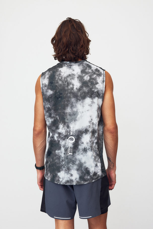 H&M Drymove™ Running Vest Top Black/tie-dye