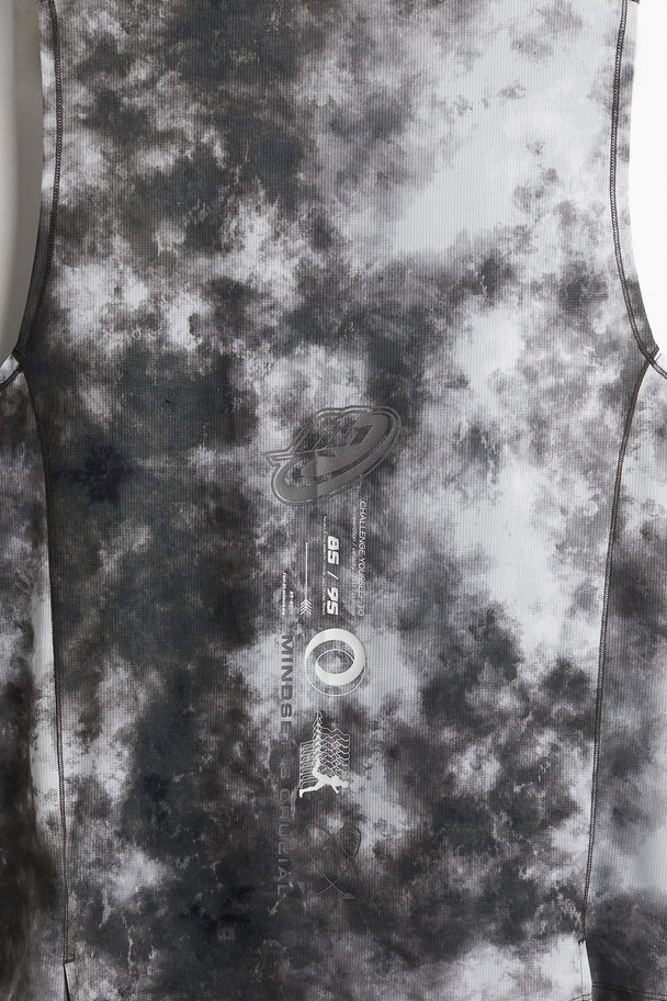H&M Drymove™ Running Vest Top Black/tie-dye