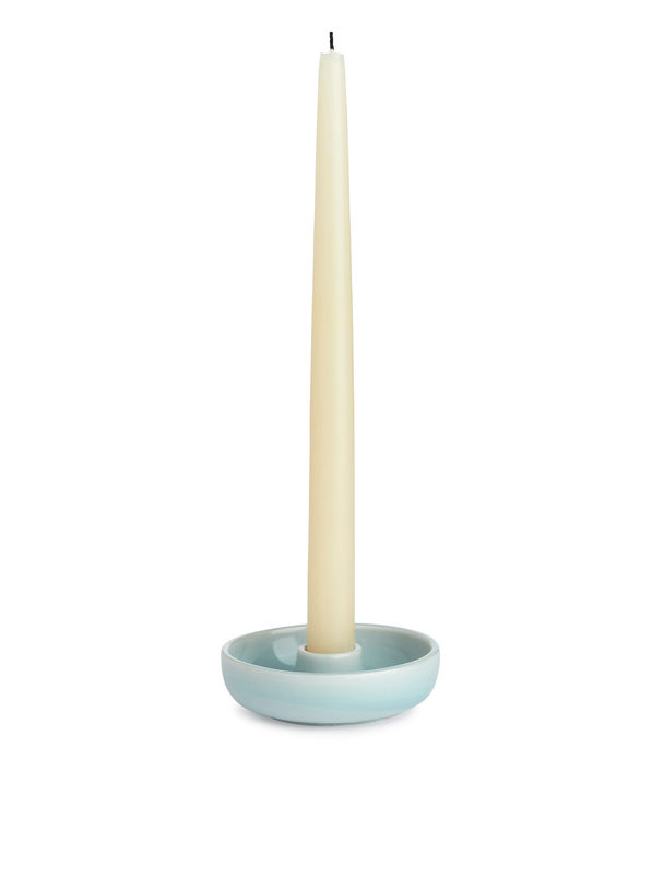 ARKET Stoneware Candle Holder 10.5 Cm Light Blue