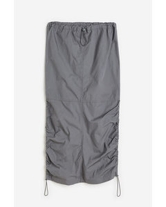 Parachute Cotton Skirt Dark Grey