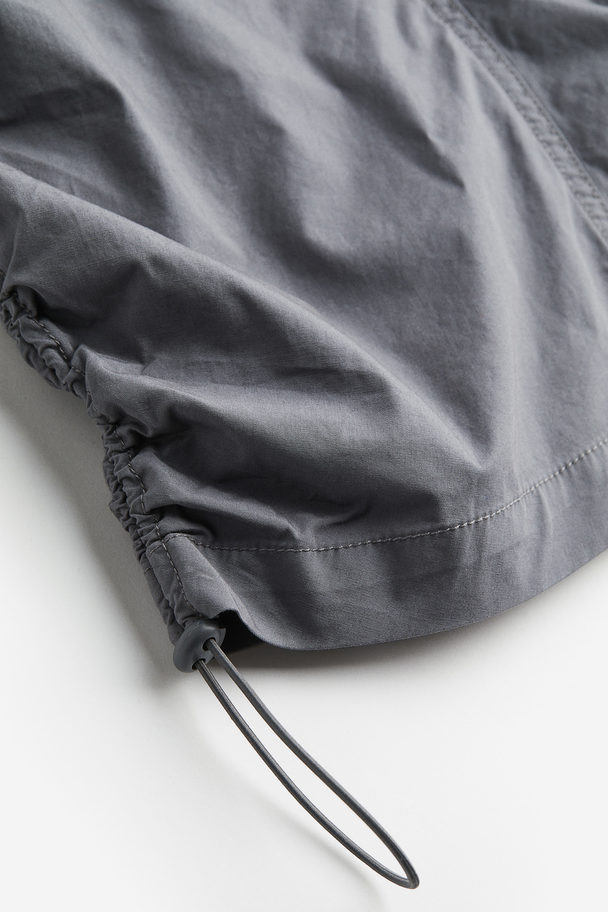 H&M Parachute Cotton Skirt Dark Grey