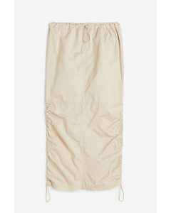 Parachute Cotton Skirt Light Beige