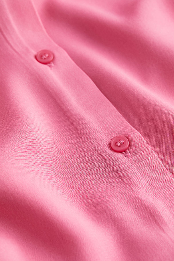 H&M Mama Tie-belt Blouse Pink