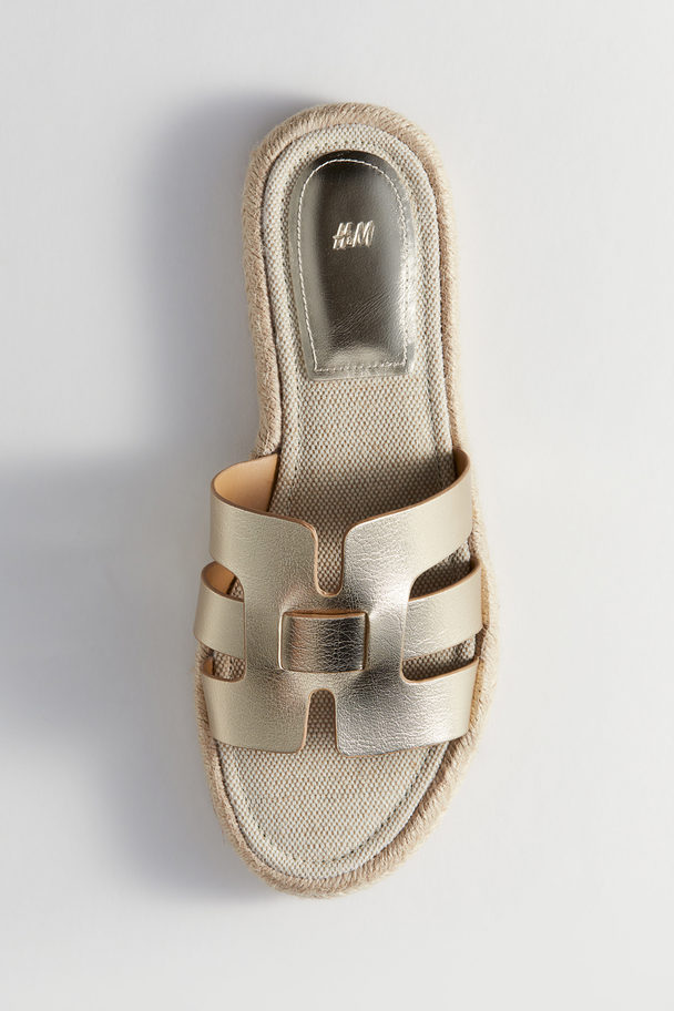 H&M Espadrille Sandals Gold-coloured