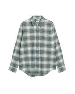 Relaxed Flannel Shirt Grey/check