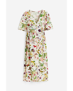 Mama V-neck Dress Cream/floral