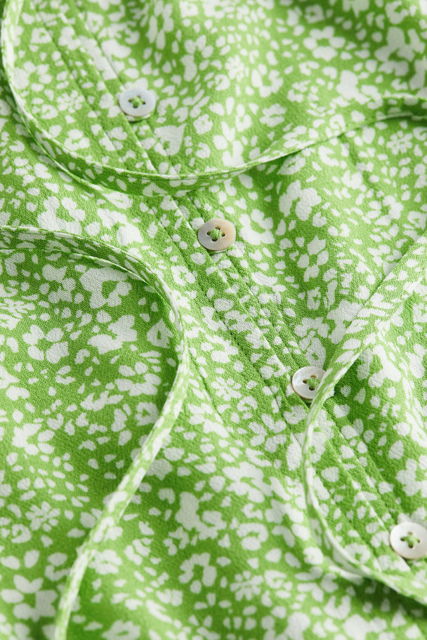H&M Mama V-neck Dress Green/floral