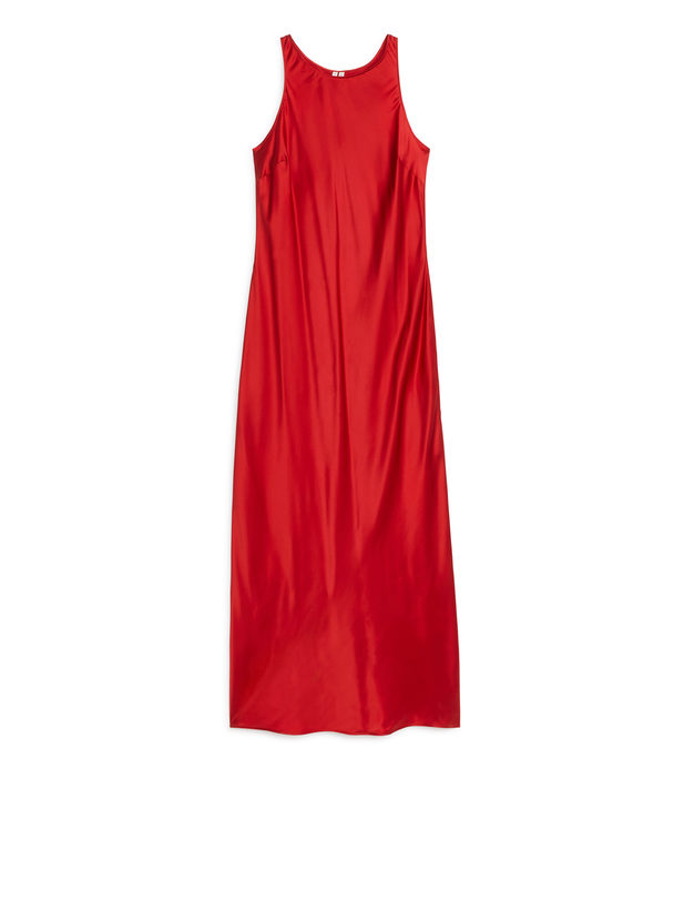 ARKET Zijden Slipdress Rood