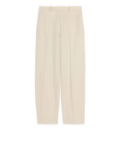 Fluid Tapered Trousers Beige