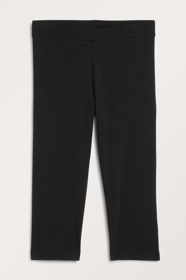 Monki Stretchy Capri Trousers Black