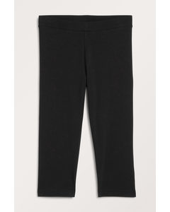 Stretchy Capri Trousers Black