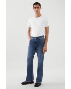 Slim-fit High-rise Flared Jeans Blue