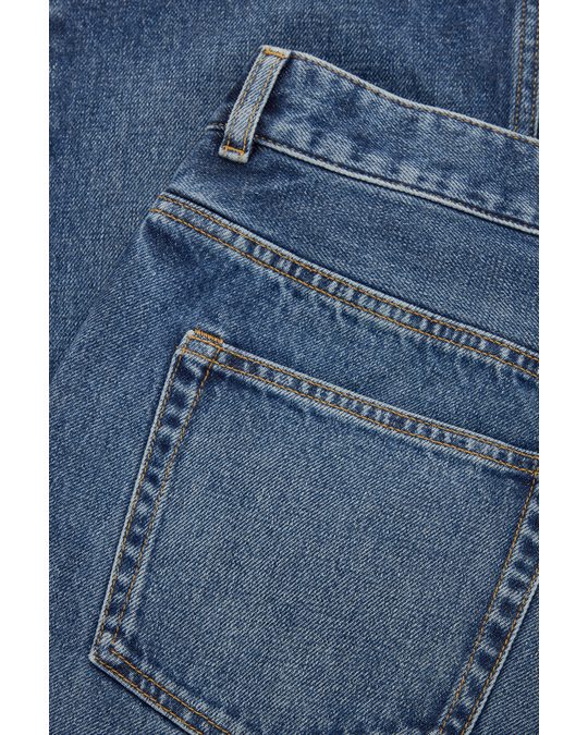 COS Slim-fit High-rise Flared Jeans Blue
