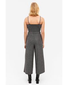 Flowy Trousers Silver-coloured Glitter