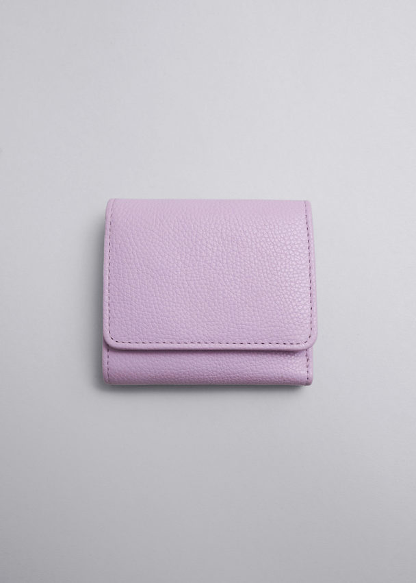 & Other Stories Textured Leather Wallet Lilac