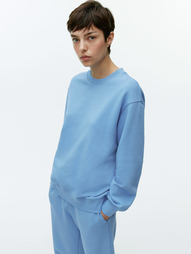 ARKET Lockeres Sweatshirt aus Frottee Blau