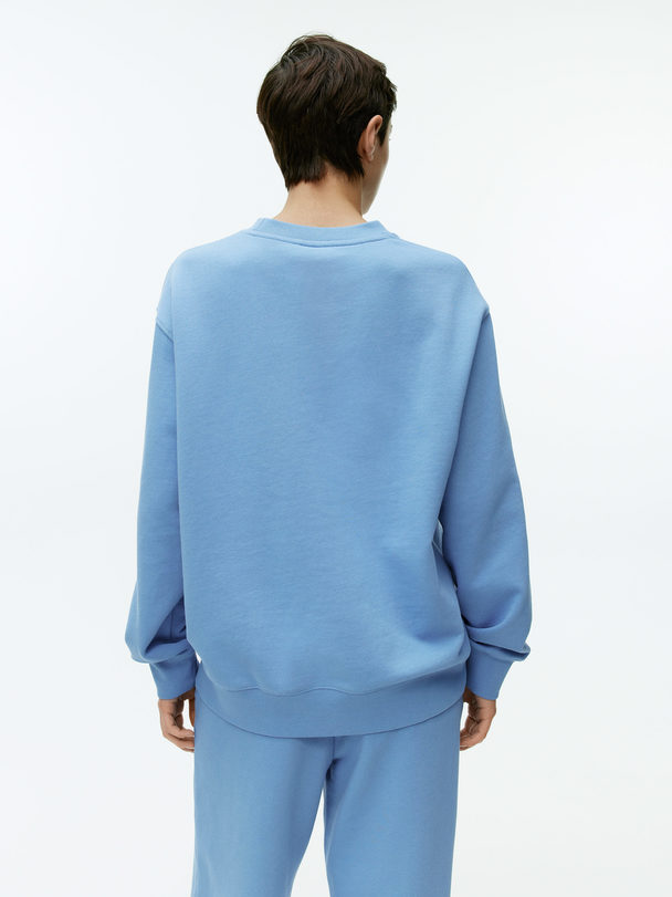 ARKET Lockeres Sweatshirt aus Frottee Blau