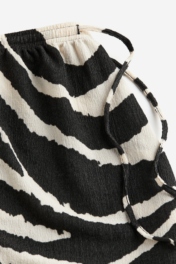 H&M Wijde Pull-on Broek Zwart/zebradessin