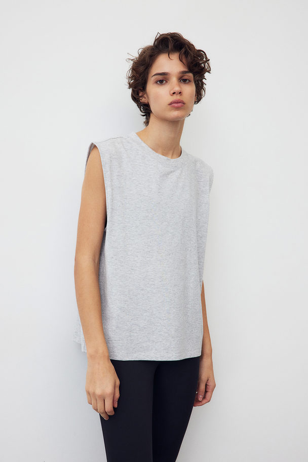 H&M DryMove™ Sport-Tanktop Hellgraumeliert