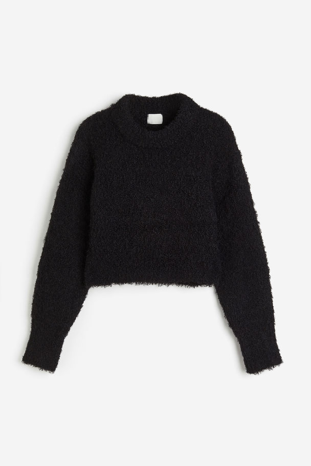 H&M Fluffy-knit Jumper Black