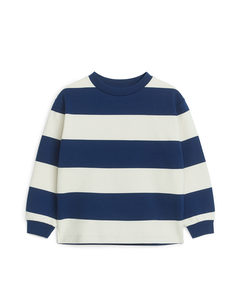 Katoenen Sweatshirt Wit/blauw