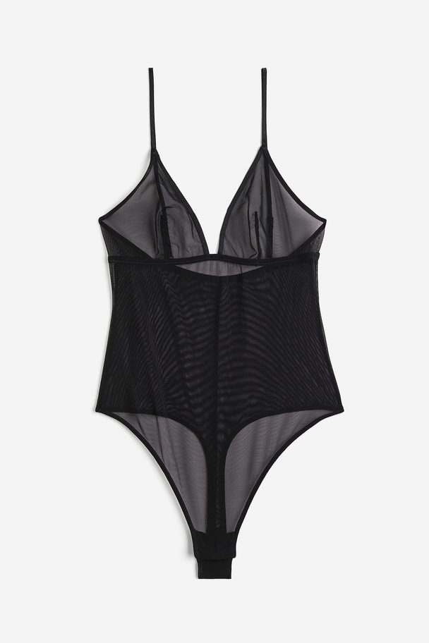 H&M Mesh-Tangabody Light Shape Schwarz