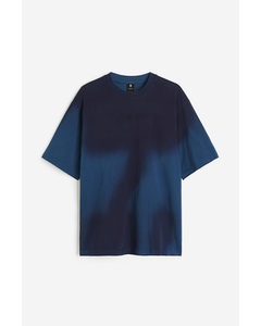 Spray Autograph Boxy T-shirt Blue