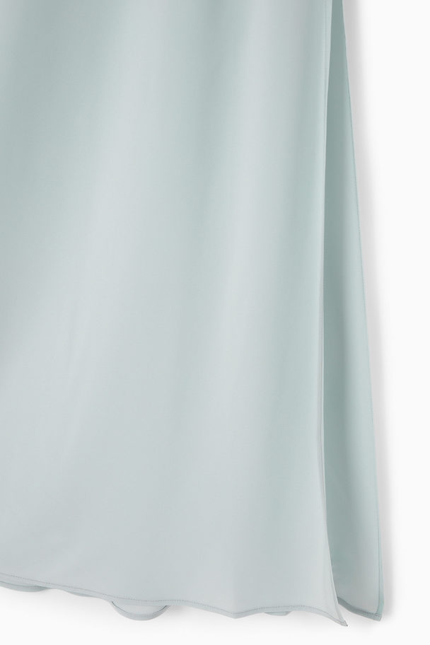 COS Maxi Slip Skirt Pale Blue