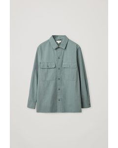 Relaxed-fit Overshirt Light Turquoise