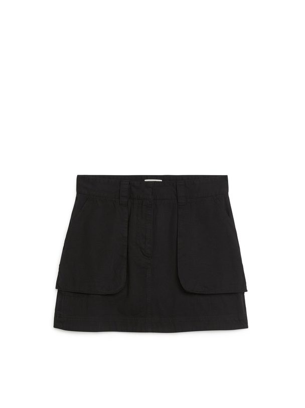 ARKET Cargo Mini Skirt Black