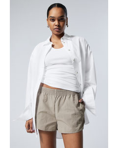 Sporty Minishorts I Nylon Beige