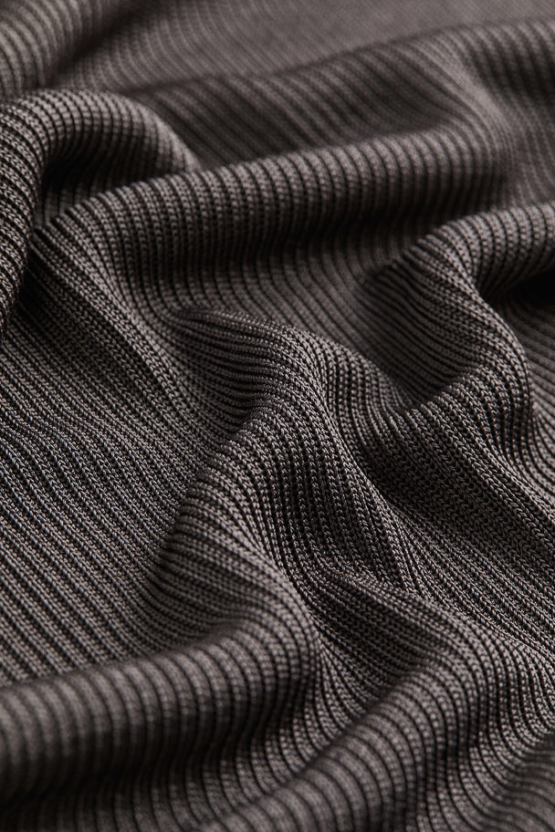 H&M Button-detail Jumper Dark Grey