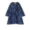 Tiered Sweatshirt Dress Blue/printed
