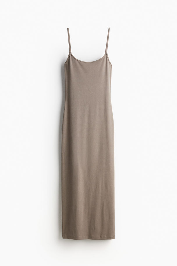 H&M Long Strappy Dress Greige