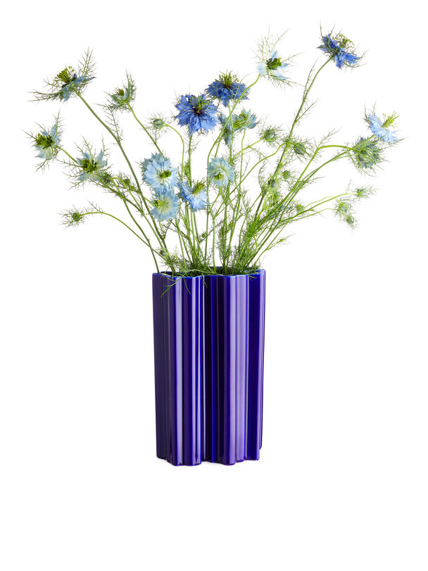 ARKET Ceramic Flower Vase Blue