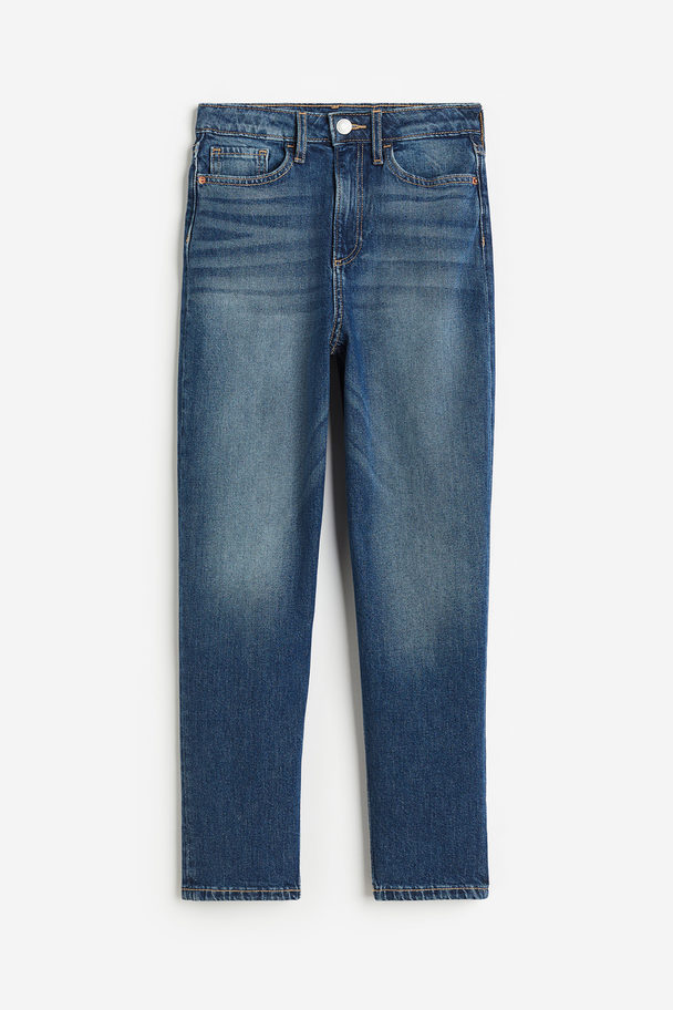 H&M Relaxed Fit High Jeans Denimblau